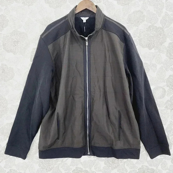 NWT Calvin Klein Full Zip Mock neck Jacket Men's XXL 2695 - Picture 1 of 9